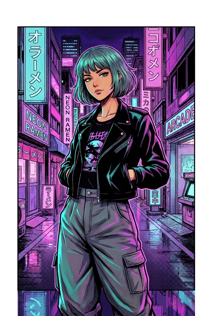 The same art colorized with AI