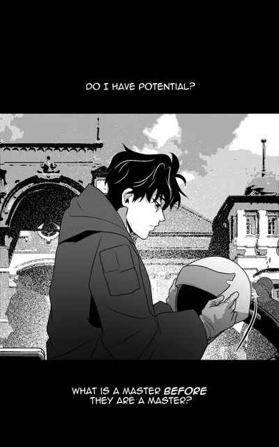 Black-and-white manga art before colorization